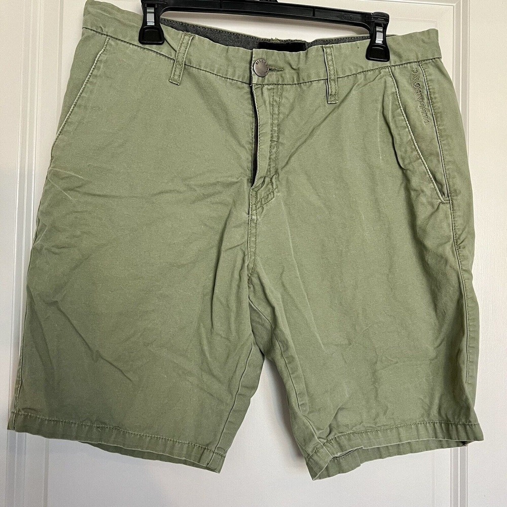 Billabong Golf Casual Flat Front Shorts Size 34 Mens Green Lightweight Bottoms